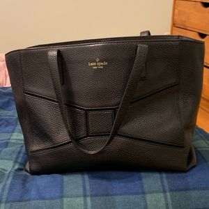 Black Leather Kate Spade Bag